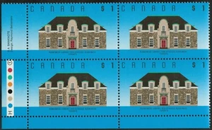 Canada sc#1181 Architecture: Runnymede Library, LL BABN Plate Block N°1, Mint-NH - Picture 1 of 2