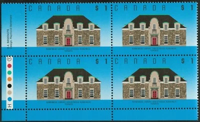 Canada sc#1181 Architecture: Runnymede Library, LL BABN Plate Block N°1, Mint-NH - Image 1 of 2