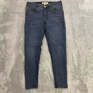 Democracy "Ab" Technology Skinny Jeans Womens Size 2 Blue Stretch Elastic Waist - Picture 1 of 8