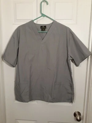 Natural Uniforms Scrub Top Size S Short Sleeve Gray - Image 1 of 4