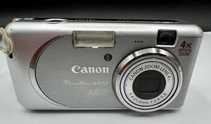 Canon PowerShot A430 4.0MP Digital Camera Silver For PARTS OR REPAIR - Picture 1 of 11