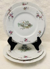 New ListingLimoges Ch Field Haviland 10” Dinner & 8 1/2” Salad Plates Set Of 4 Fisherman