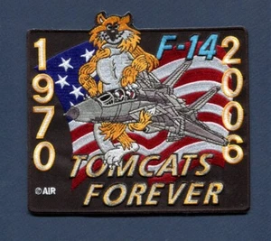 Large 6.5" F-14 TOMCAT FOREVER 1970 2006 US Navy Grumman Fighter Squadron Patch - Picture 1 of 1
