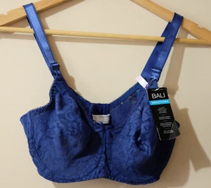 NWT! Bali Lace Smoothing In The Navy Underwire Bra Unpadded DF3432 #p91-1 - Picture 1 of 11