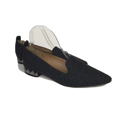 "Zapatos planos de lana gris Shelby (tacón de 3/4"") Franco Sarto (talla 6,5) con detalle de metal" Foto 1 de 4