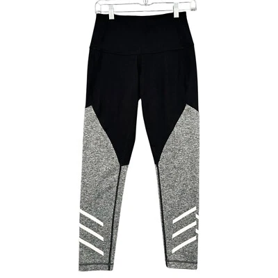 Zella Black Grey High Waisted Color Block Active Leggings Womens Size Small - Image 1 of 4
