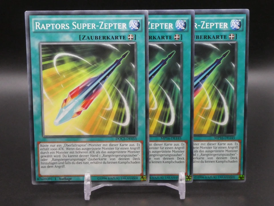 Yugioh Playset 3x Raptors Super-Zepter DOCS DE055/ Common/ Near Mint/ Deutsch - Bild 1 von 1