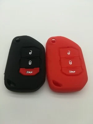 2*Cubierta de llave remota de silicona para Jeep Wrangler Gladiator 2018-2022 Wrangler JK Foto 1 de 4