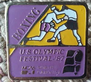 Pin insignia del Festival Olímpico de Boxeo de Estados Unidos 1987 NCAS Carolina del Norte - Imagen 1 de 1