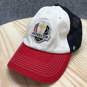 Gorra de camionero Ryder Cup 47 para hombre blanca roja OS malla trasera ajustable logotipo bordado - Imagen 1 de 14
