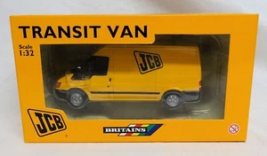Gran Bretaña 1:32 Ford Transit Van JCB excelente estado en embalaje original - Imagen 1 de 1