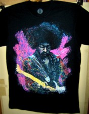 Jimi Hendrix in Concert Art Shot Pre Worn T-Shirt Size Medium Very Cool