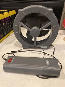 COLEMAN Cool Zephyr Window Tent Fan Tested & Works Great 6 D cell Batteries 5 - Picture 1 of 4