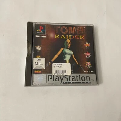 Tomb Raider PS1 PlayStation 1 PSX PAL Game Complete with Manual Platinum | AUS - Image 1 of 4
