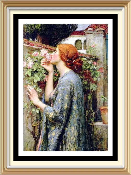 El alma de la rosa - Impresión de arte de pared prerrafaelita para decoración del hogar de casa de agua 7x5 Foto 1 de 1