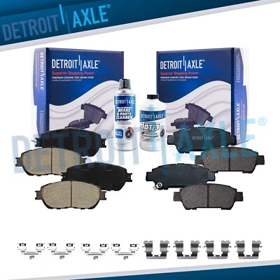 Front and Rear Ceramic Brake Pads w/Hardware for 2004 - 2010 Toyota Sienna - Image 1 of 4