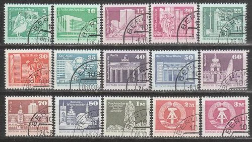 Alemania RDA - 1973 15v. Arquitectura de edificios y monumentos CTO NH Foto 1 de 1