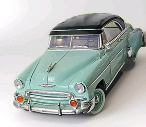 Vtg 1950 CHEVY Bel Air Replica Collectible Car Die Cast Metal With Display Stand - Picture 1 of 18
