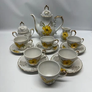 Yamayo Grace Japan Sankyo Music Box Teapot 16 Pc. China Set Miniature MINT - Picture 1 of 13