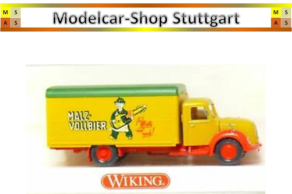 Wiking 8554034 Magirus Furgone Camion "Malz Vollbier" - 1:87 - Nuovo Di Fabbrica - Immagine 1 di 1