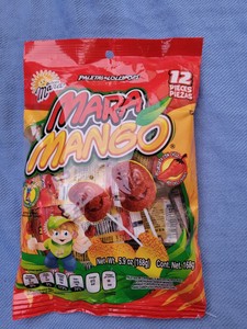 Mara Mango Lollipop Paletas 12 pcs Dulces Mexicanos/Mexican Candy