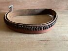 Bucheimer Ammo Belt 50 Rounds 1-1/2" x 52" Brown Leather Hunting Vintage
