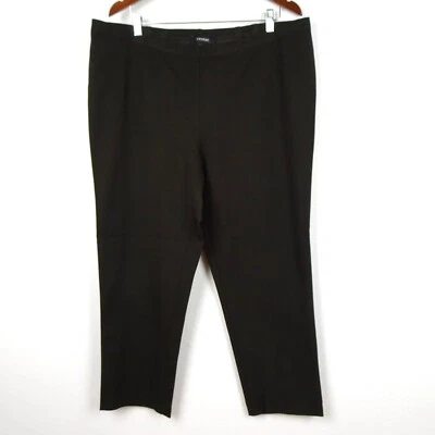Pantalones Karen Kane Pull On Para Mujer Talla Grande 20W Marrón Elastizados Calce Ajustado Hechos en EE. UU. Foto 1 de 4