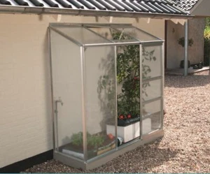 Vitavia, Pergart Anlehn-Gewächshaus Styx 1300 in alu-eloxiert, mit 4 mm HKP, - Bild 1 von 4
