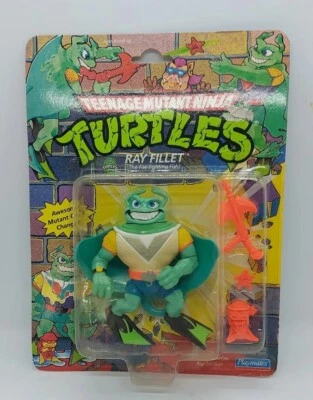 Figura de acción 1990 TMNT Playmates Teenage Mutant Ninja Turtles Ray Fillet nueva en paquete Foto 1 de 4
