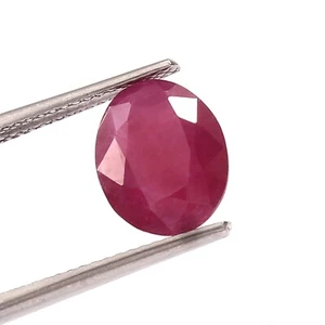 4.10 CT CERTIFIED 100% Natural Unheated Mozambique Ruby Oval Loose Gemstone Cut - Picture 1 of 5