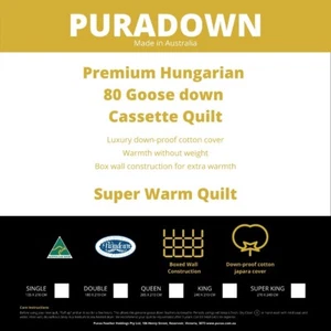 Puradown Premium Hungarian 80% Goose Down & 20% Feather Quilt - Picture 1 of 1