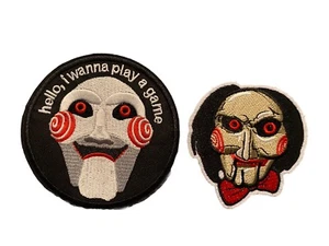 (2) Jigsaw Kramer Creepy Movie Horror Halloween 3in Patch Iron / Sew-On - Picture 1 of 6