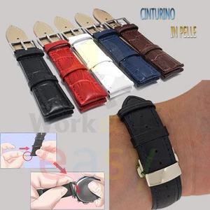 Correa de reloj para reloj de pulsera IN Eco cuero orfebre relojero Part Black Brown - Imagen 1 de 6