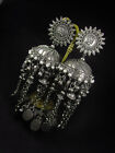 E3350 Antiqued Oxidized Bollywood JHUMKA Bells CHANDELIER Long Earrings Jewelry