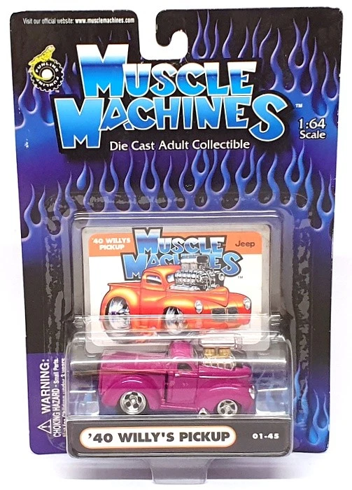 Camioneta Willys Muscle Machines escala 1/64 71161 01-45 - 1940 - magenta Foto 1 de 4