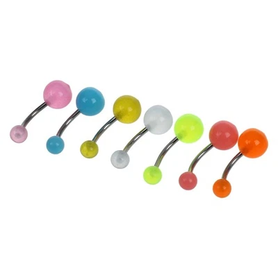 7 PCS Glow in the Dark Belly Rings Navel Piercing Q6B97968 - Image 1 of 4