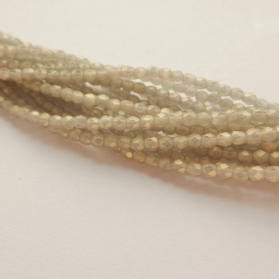 Facetado pulido al fuego de 2 mm (100 cuentas) elige color, colores dorados de gamuza Foto 1 de 1