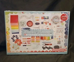 Thimble Blossoms Jigsaw Puzzle for Adults: 1000 Pieces, Dimensions 29.5 " x 19.5 - Picture 1 of 7