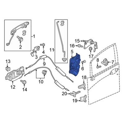 For Honda CR-V 2013-2016 Honda 72150T0AA31 Front Left Door Latch Assembly Foto 1 de 2