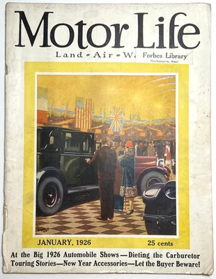 MOTOR LIFE - Jan 1926 - ART DECO ADS / 1926 Auto Shows - Image 1 of 4