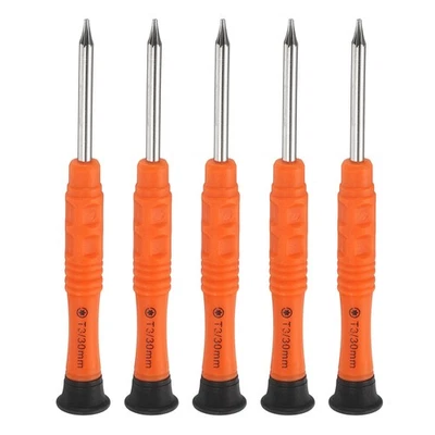 5pcs T3 Torx Mini Screwdriver 3mm Shank Torx Head, Orange - Image 1 of 4