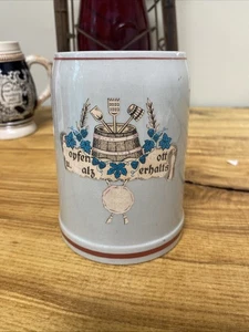Traditional German Beer Stein with Lidless Design - Picture 1 of 5