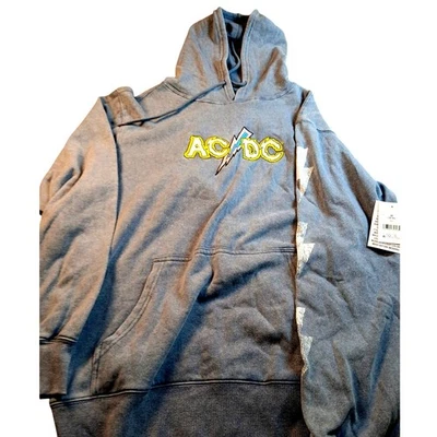AC/DC Mens NEW "1978 Live Tour" Light Blue Long Sleeve Hoodie - M (38-40) - Image 1 of 4