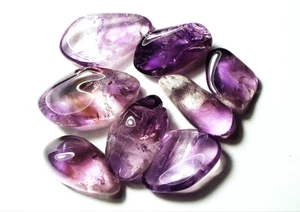 100cts ASSORTED POLISHED PHANTOM AMETHYST ZAMBIA AFRICA # 19 - Picture 1 of 1