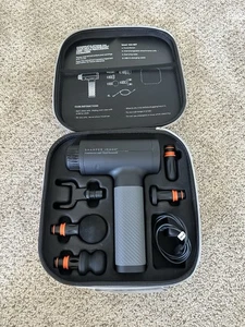 Sharper Image Powerboost Deep Tissue Percussion Massage Gun W/ Carry Case Full - Picture 1 of 14
