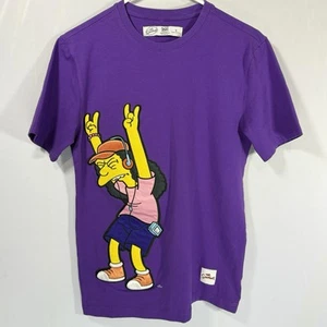 The Simpsons Otto Mann lila kurzärmliges T-Shirt Herren Small Cartoon Y2K - Bild 1 von 13