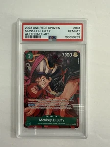 PSA 10 MONKEY D. LUFFY OP02-041 R ALT ART ONE PIECE CARD  - Picture 1 of 10