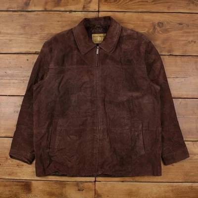 Vintage Boston Harbour Leather Jacket 2XL Suede Bomber Brown - Image 1 of 4