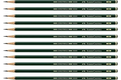 12 lápices Artist Castell 9000 grafito 2B para dibujo dibujo dibujo sombreado Foto 1 de 2