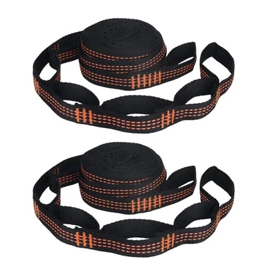 200cm 2x Hammock Strap Outdoor Camping Tree Strap Load Bearing Rope Extension AU - Image 1 of 4